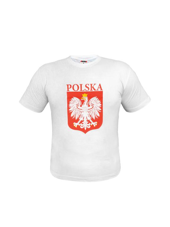 Koszulka z nadrukiem "Biało-Czerwoni" biała - rozmiar M